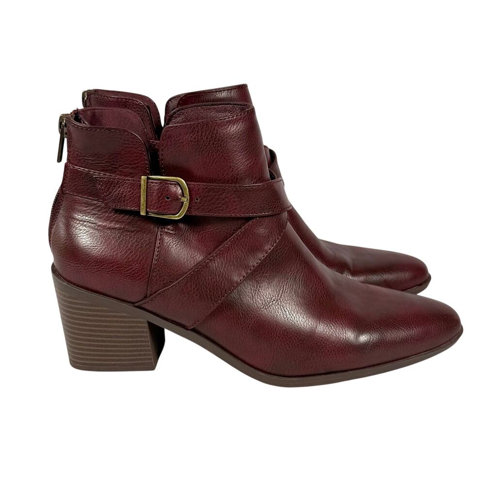 Frye & Co Pembrooke Ankle Booties Womens 10M Burgundy Boots Shoes